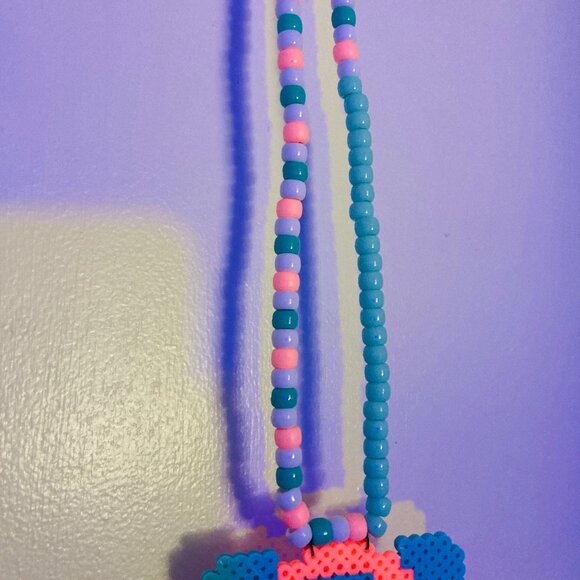 Furby Rave Kandi Perler Necklace - Picture 7 of 7